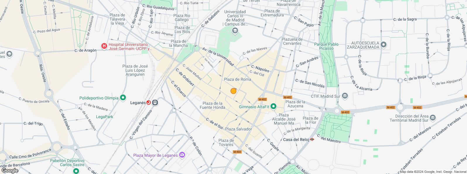 Location Map for Zona Salvador, Leganés, Madrid, 28911