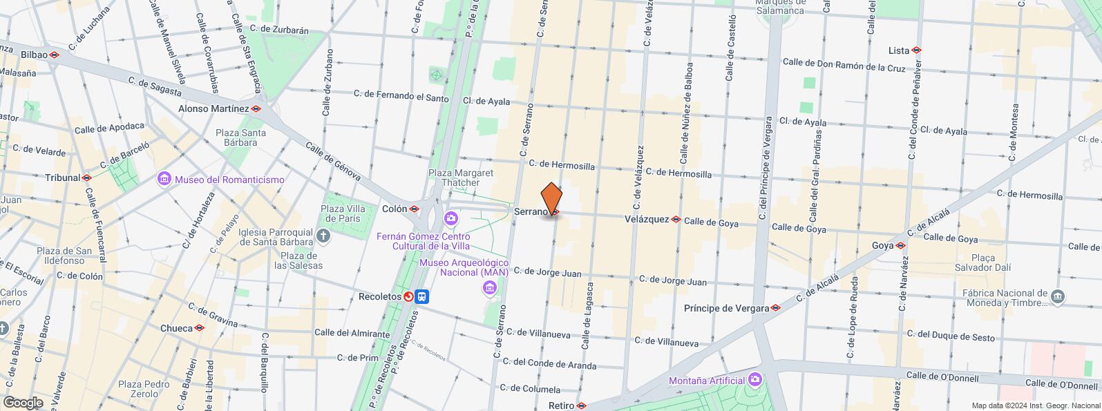 Mapa de Calle Goya, 8, Salamanca, Madrid, 28001