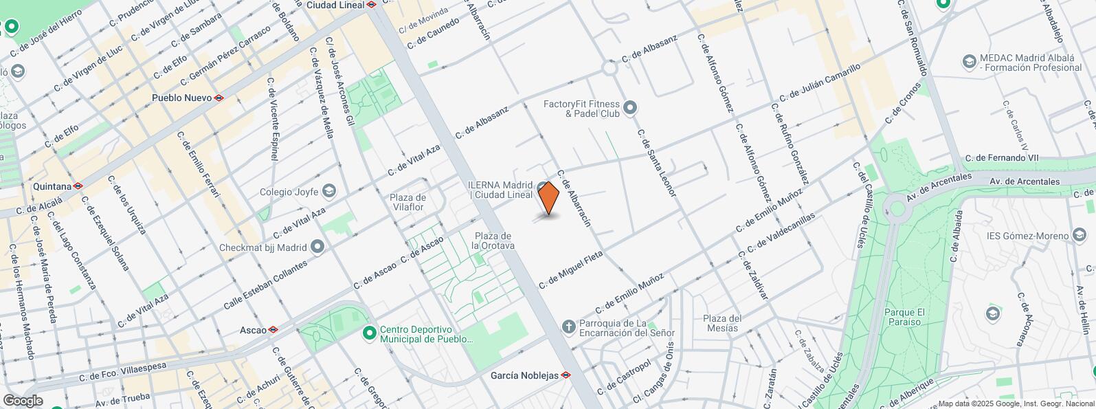 Location Map for Avenida Institución Libre de Enseñanza, 37 C, San Blas - Canillejas, Madrid, 28037