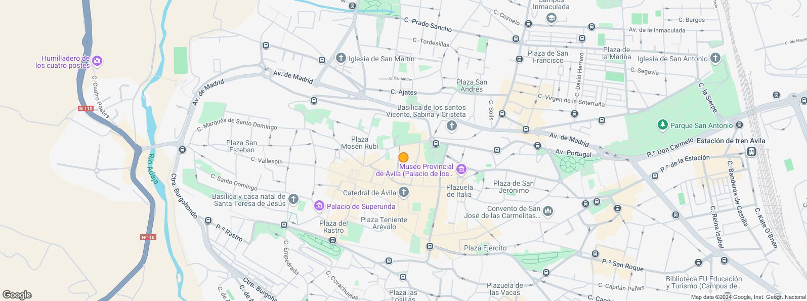 Location Map for Plaza Catedral, Ávila, 05001