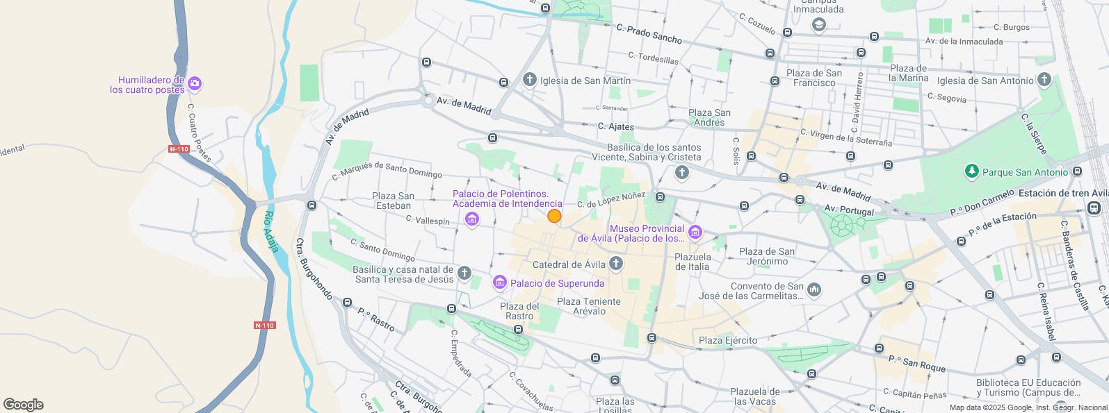 Location Map for Zona Casco Histórico, Ávila, 05001