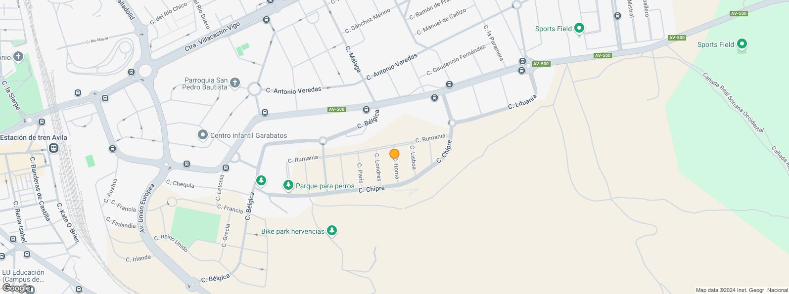 Location Map for Calle Chipre, Ávila, 05004