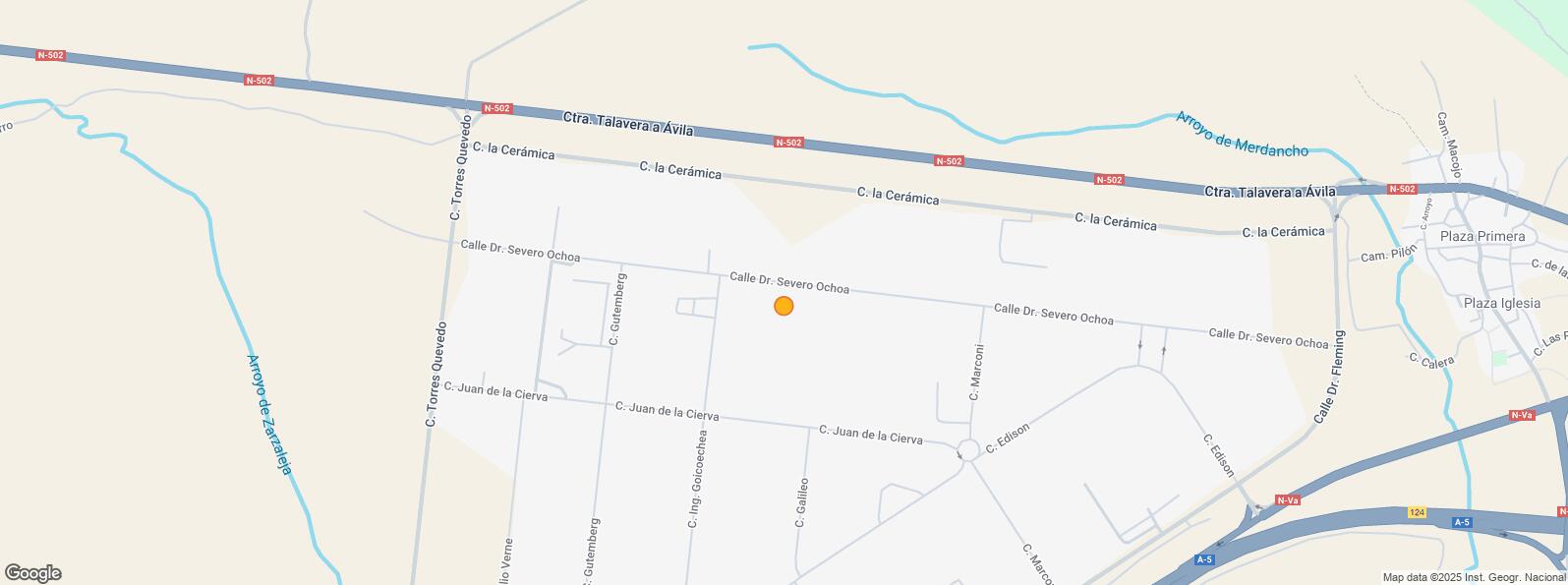 Location Map for Calle Severo Ochoa, Talavera de la Reina, Toledo, 45613