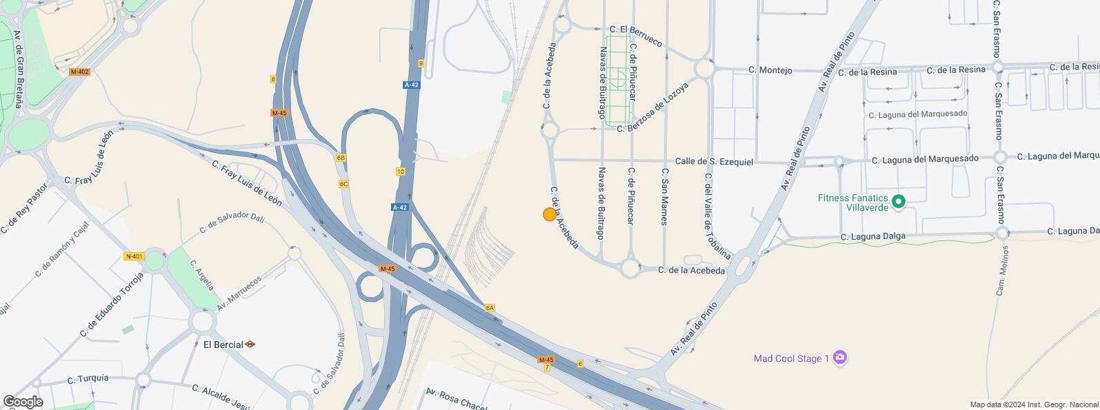 Mapa de Zona industrial Villaverde, Villaverde, Madrid, 28021