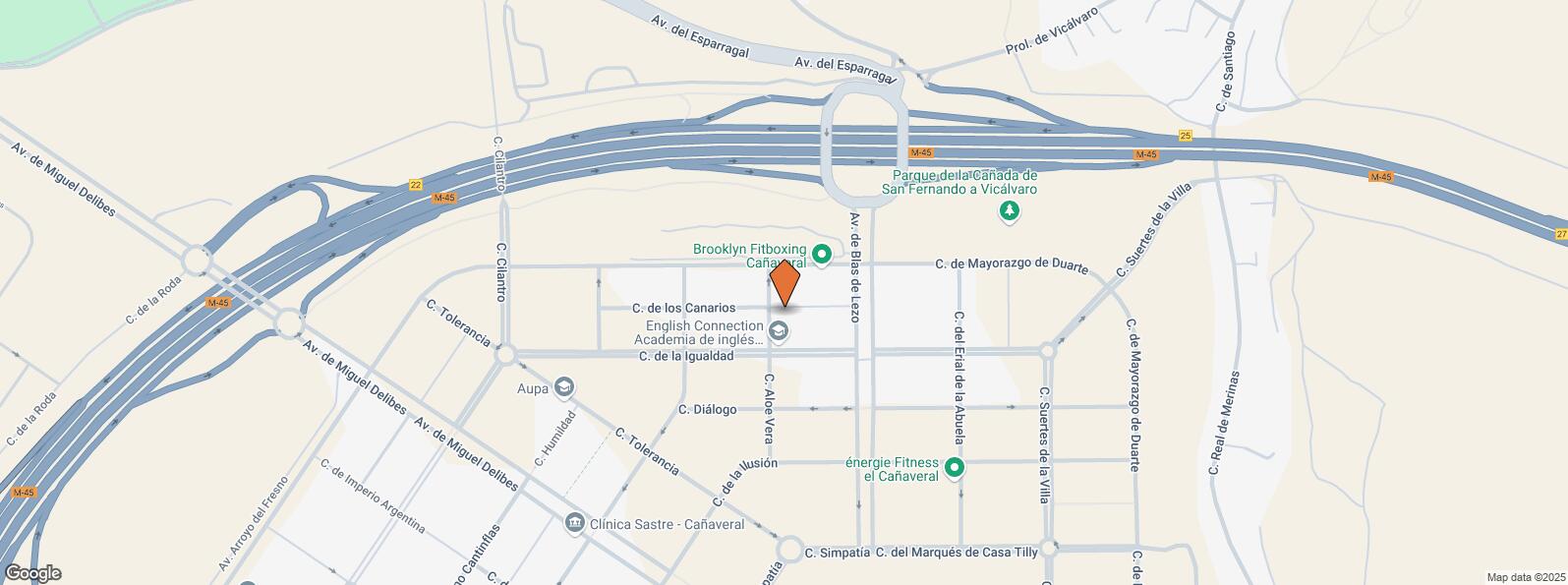 Location Map for Calle Aloe Vera, 22, Vicálvaro, Madrid, 28052