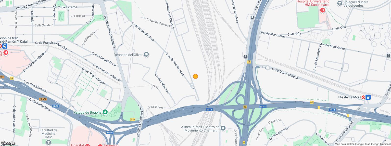 Mapa de Zona norte, Fuencarral - El Pardo, Madrid, 28034