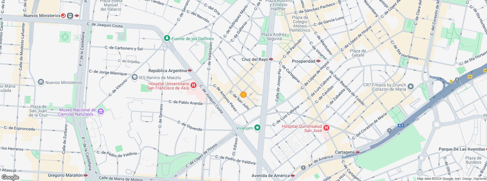 Location Map for Calle Antonio Pérez, Chamartín, Madrid, 28002