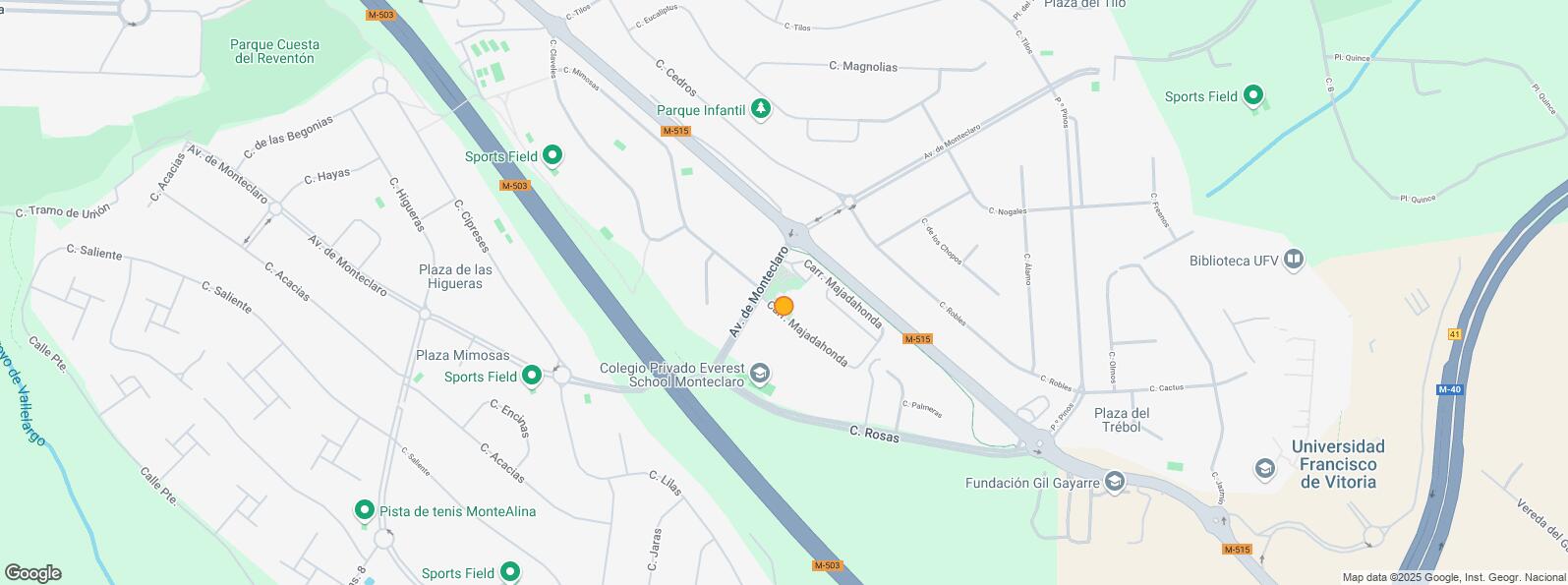 Mapa de Avenida Monteclaro, Pozuelo de Alarcón, Madrid, 28223