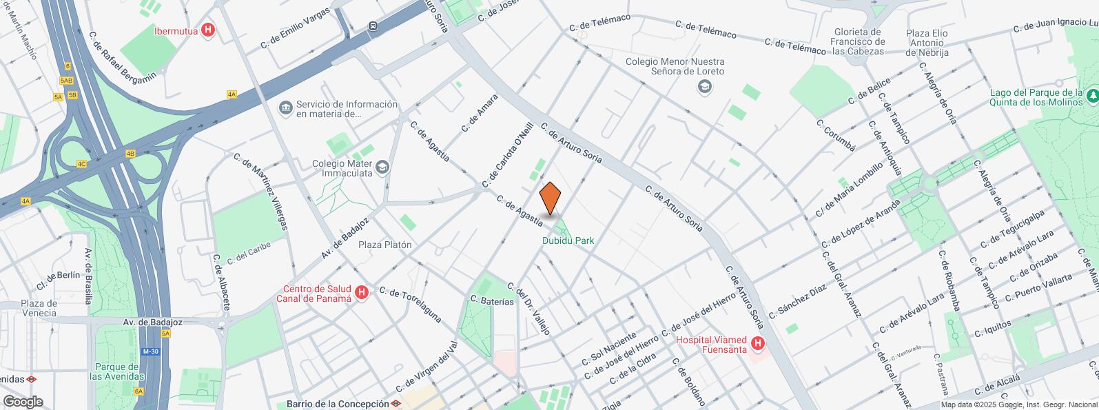 Location Map for Calle Fernández Caro, 11, Ciudad Lineal, Madrid, 28027