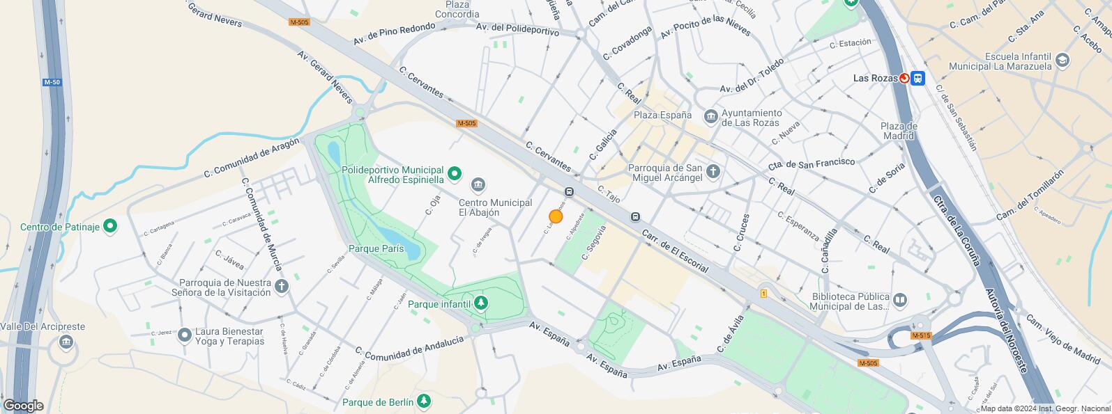 Location Map for Calle Comunidad de Madrid, Las Rozas de Madrid, Madrid, 28230