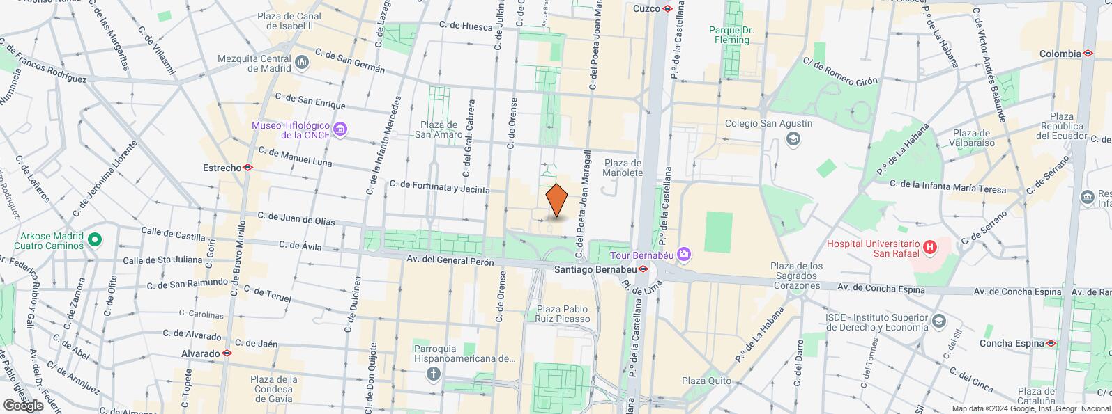 Location Map for Edificio Eurocentro, Calle Poeta Joan Maragall, 1, Tetuán, Madrid, 28020