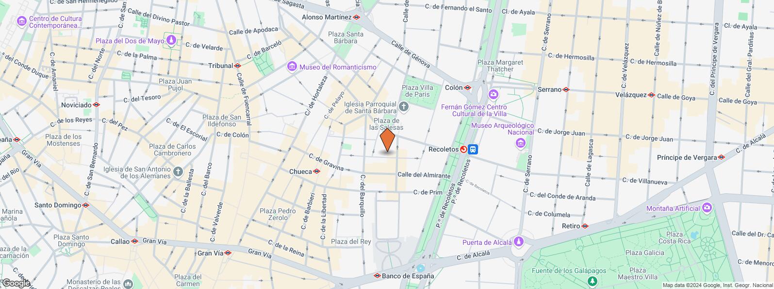 Mapa de Calle Piamonte, 23, Centro, Madrid, 28004