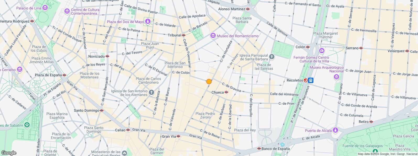 Location Map for Zona Justicia, Centro, Madrid, 28004