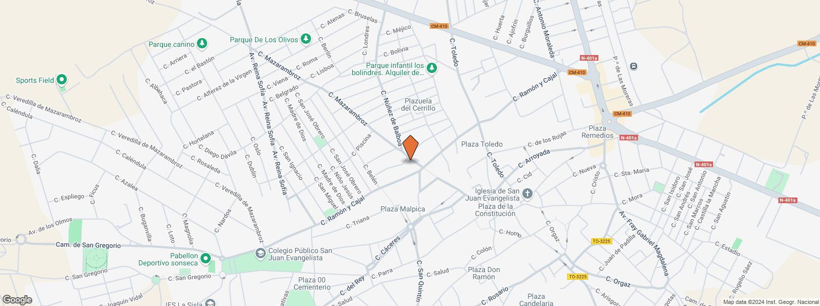 Location Map for Calle Carmen, 1, Sonseca, Toledo, 45100