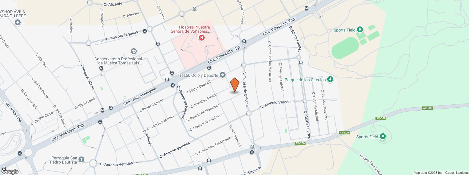 Location Map for Calle Ramón de Francisco, S/N, Ávila, 05004