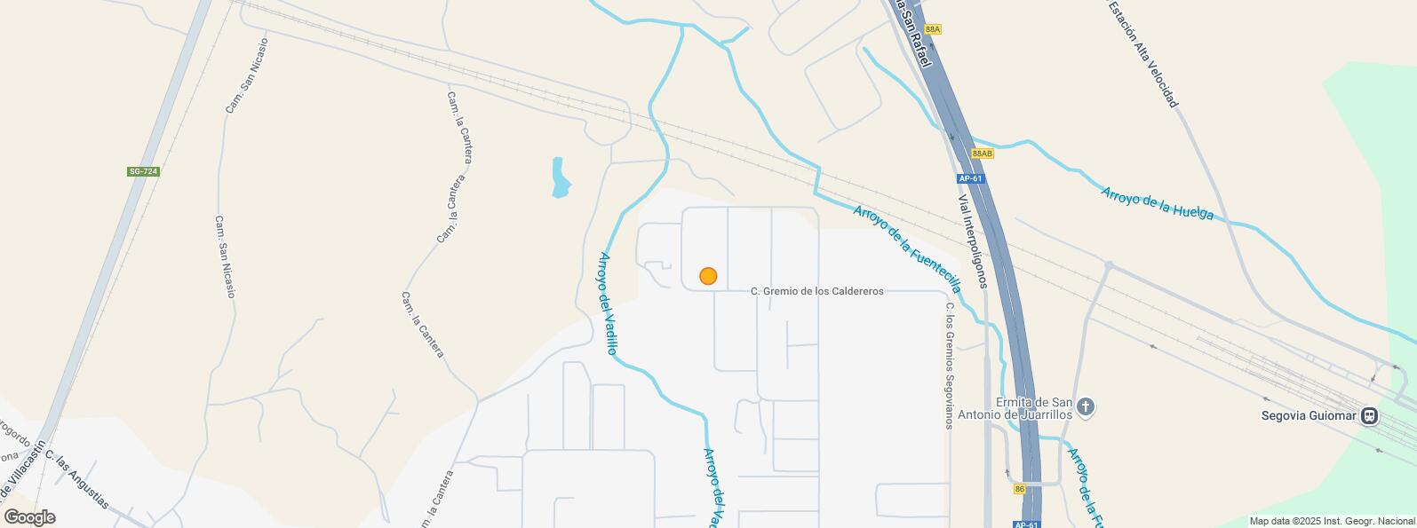 Location Map for Polígono Industrial de Hontoria, Segovia, 40195