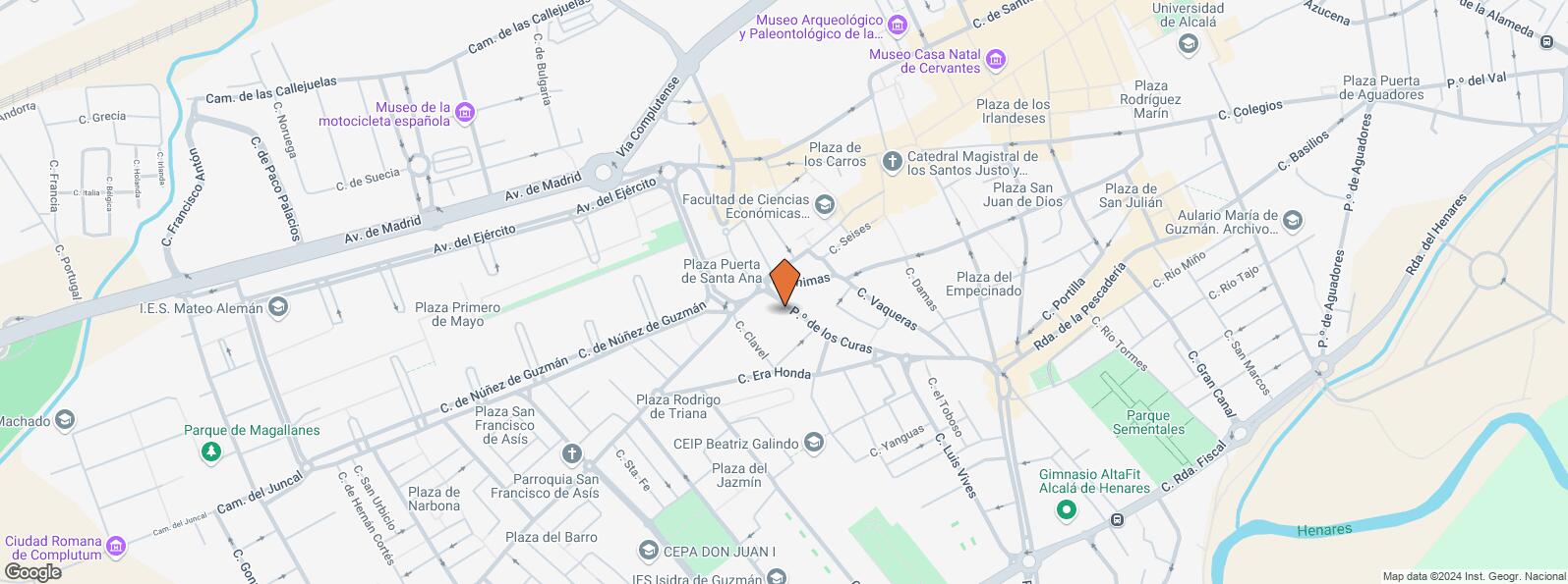 Mapa de Paseo Curas, 8, Alcalá de Henares, Madrid, 28801