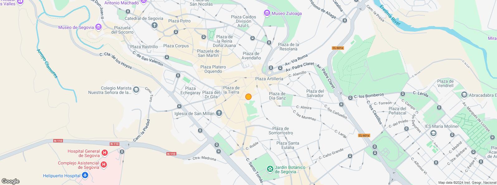 Location Map for Avenida Acueducto, Segovia, 40001