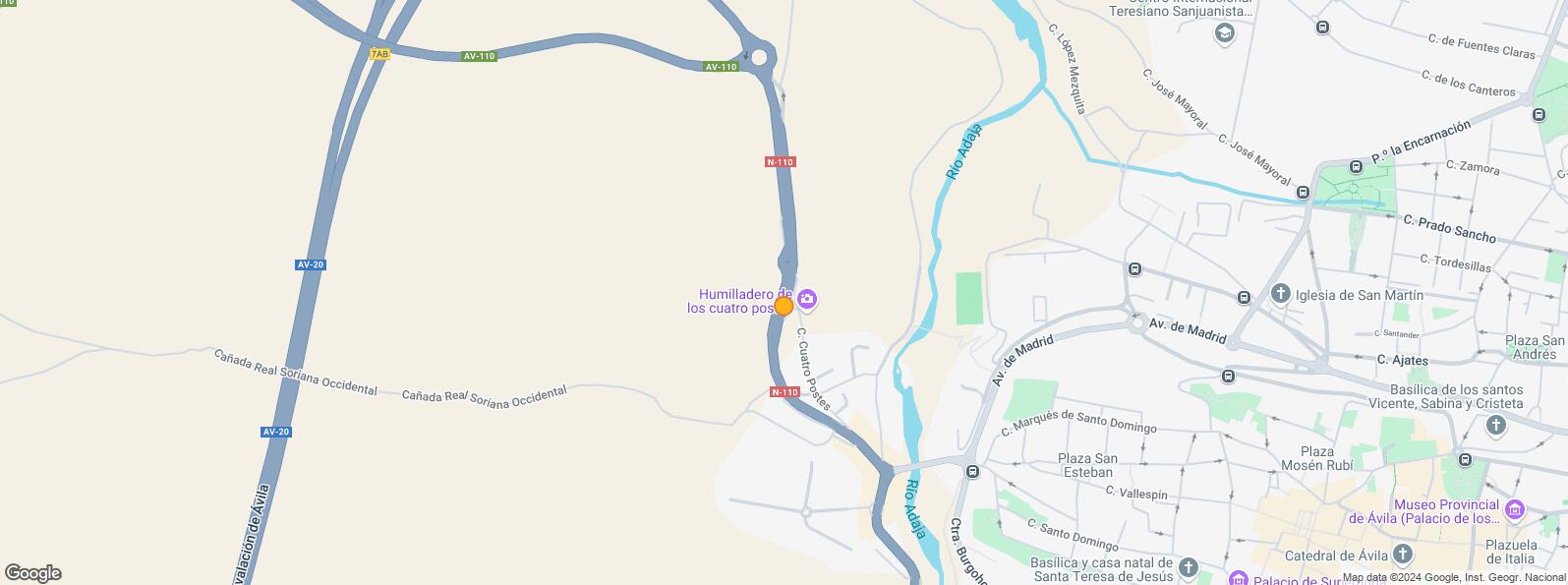 Location Map for Cuatro Postes, Ávila, 05002