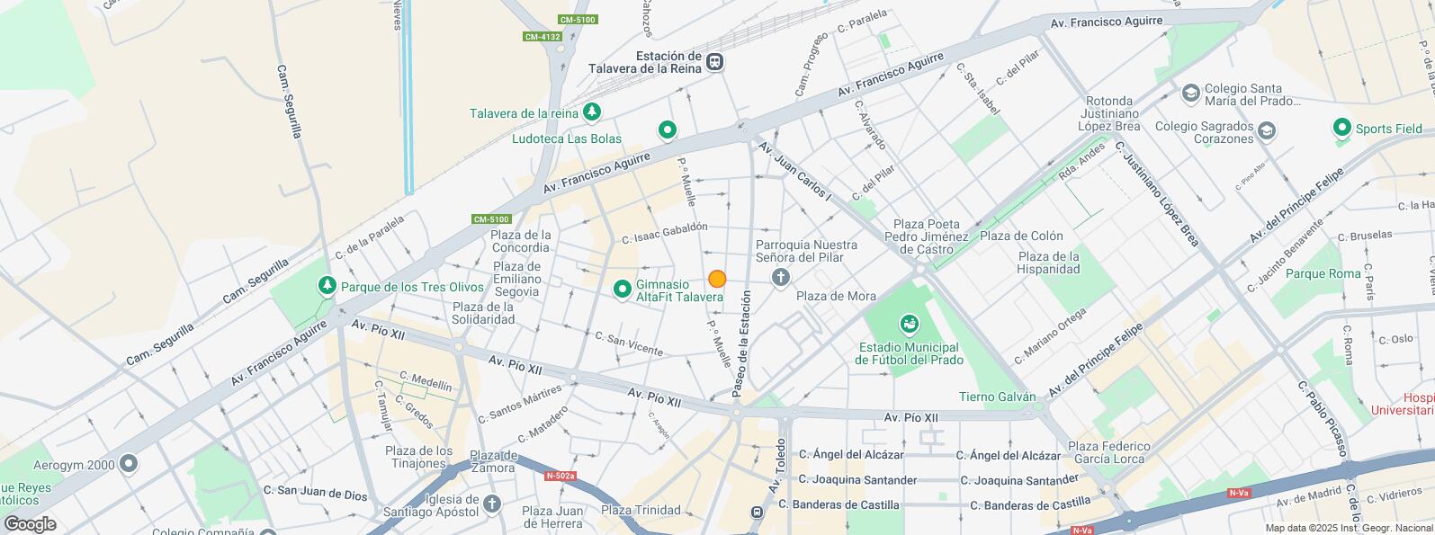 Location Map for Calle Ferrocarril, Talavera de la Reina, Toledo, 45600