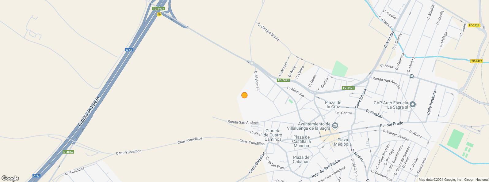 Location Map for Zona industrial, Villaluenga de la Sagra, Toledo, 45520