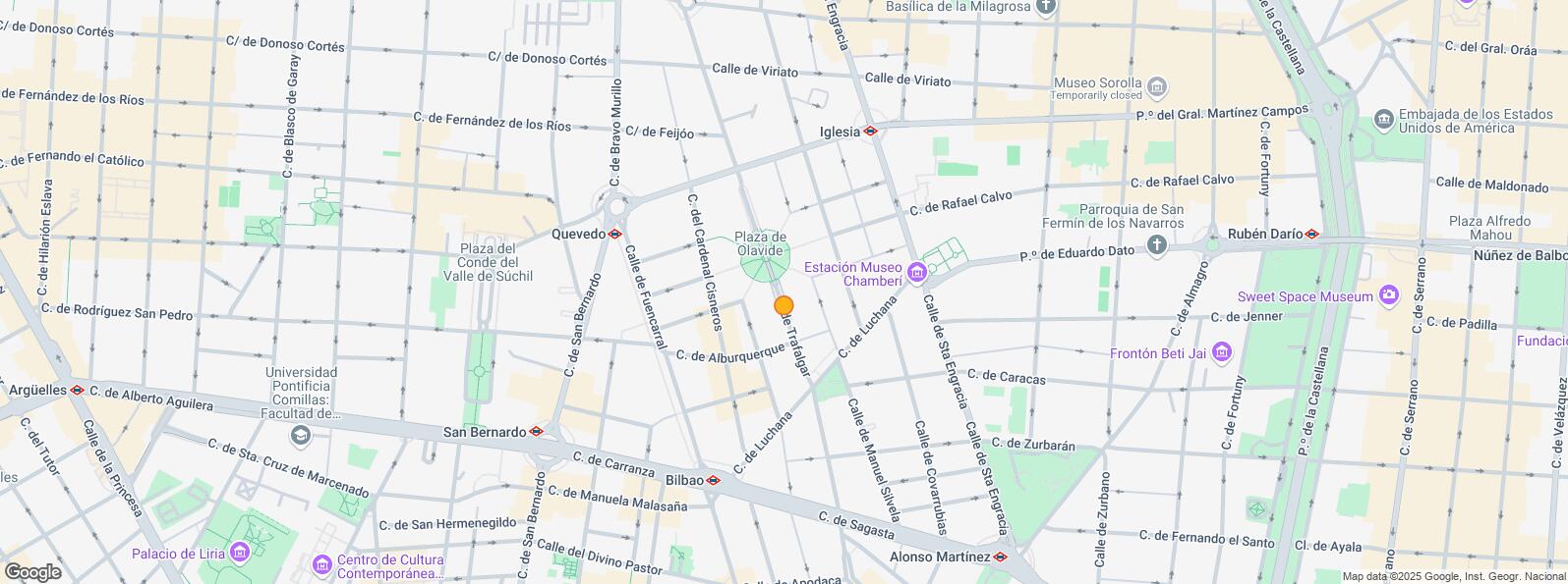 Location Map for Calle Trafalgar, Chamberí, Madrid, 28010