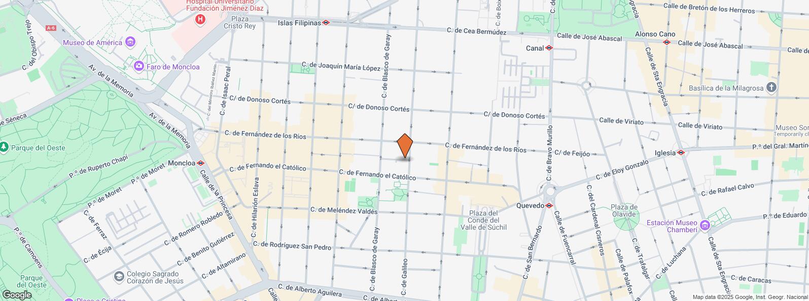 Location Map for Calle Galileo, 45, Chamberí, Madrid, 28015