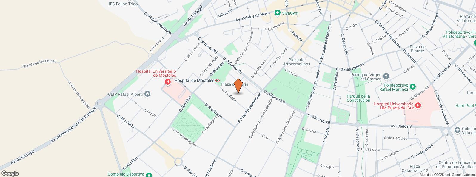 Location Map for Calle Río Sella, 6, Móstoles, Madrid, 28934