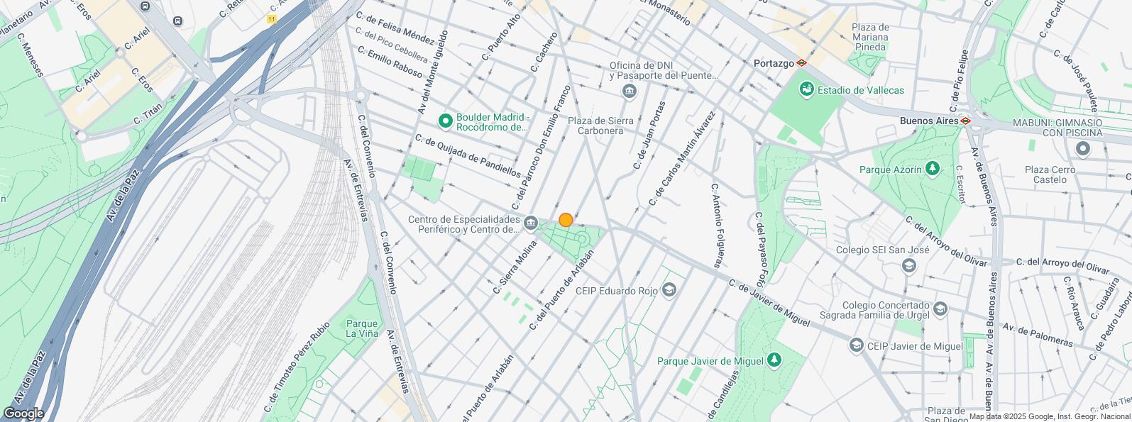 Mapa de Calle Eduardo Requenas, Puente de Vallecas, Madrid, 28018