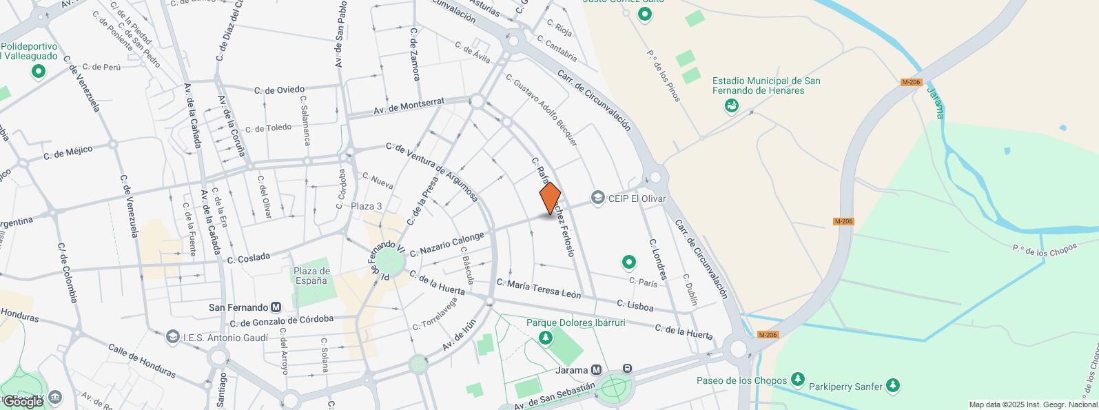 Location Map for Centro Comercial Henares 2, Calle Nazario Calonge, 24, San Fernando de Henares, Madrid, 28830