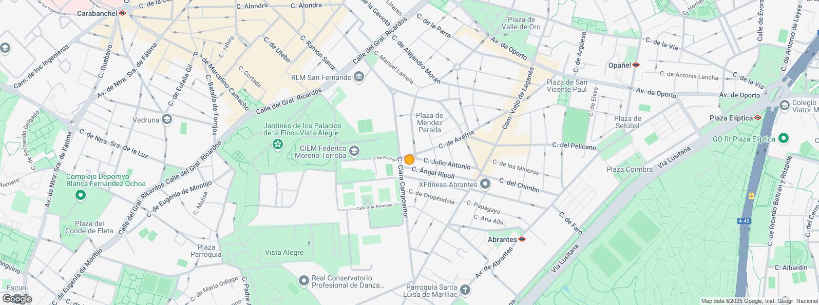 Location Map for Zona Puerta Bonita, Carabanchel, Madrid, 28025