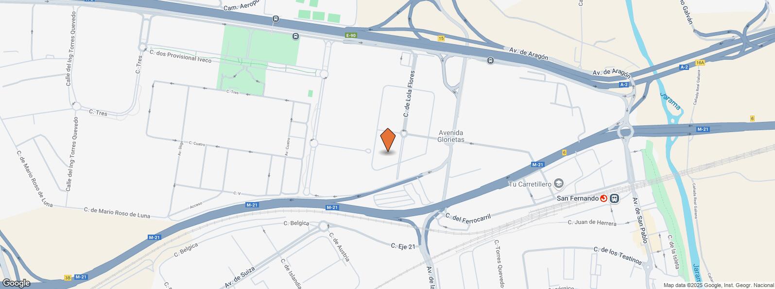 Location Map for Calle Carmen Laforet, 33, San Blas - Canillejas, Madrid, 28022