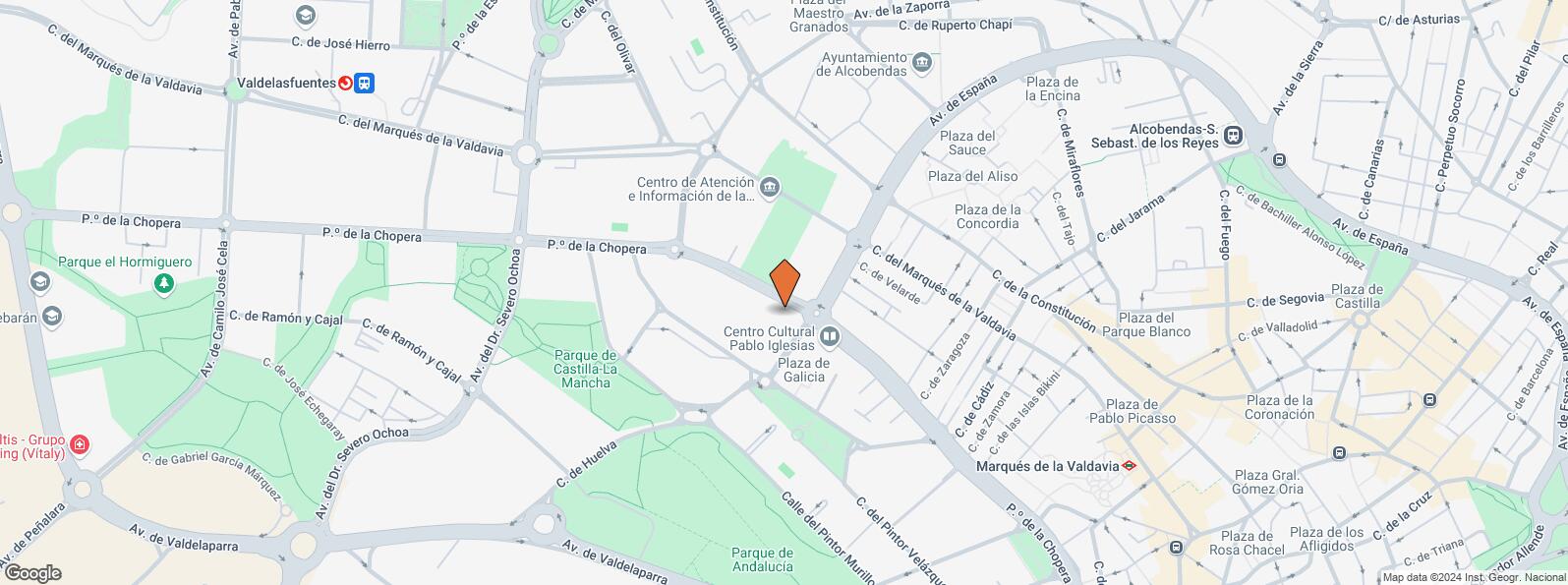 Location Map for Paseo Chopera, 71, Alcobendas, Madrid, 28100