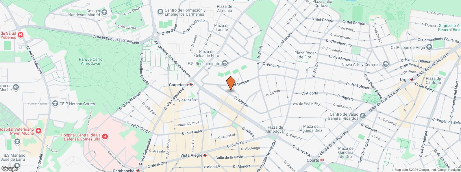 Location Map for Calle Algaba, 5, Carabanchel, Madrid, 28019