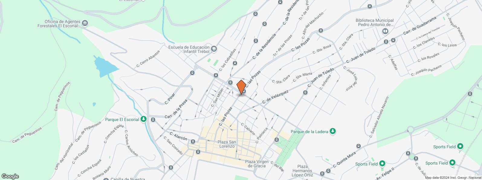 Location Map for Calle Pozas, 36, San Lorenzo de El Escorial, Madrid, 28200