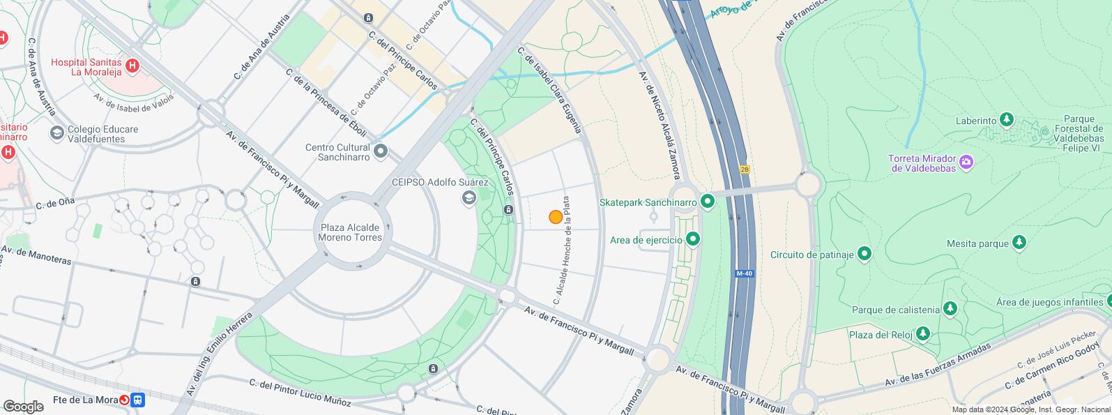 Mapa de Zona Sanchinarro, Hortaleza, Madrid, 28050