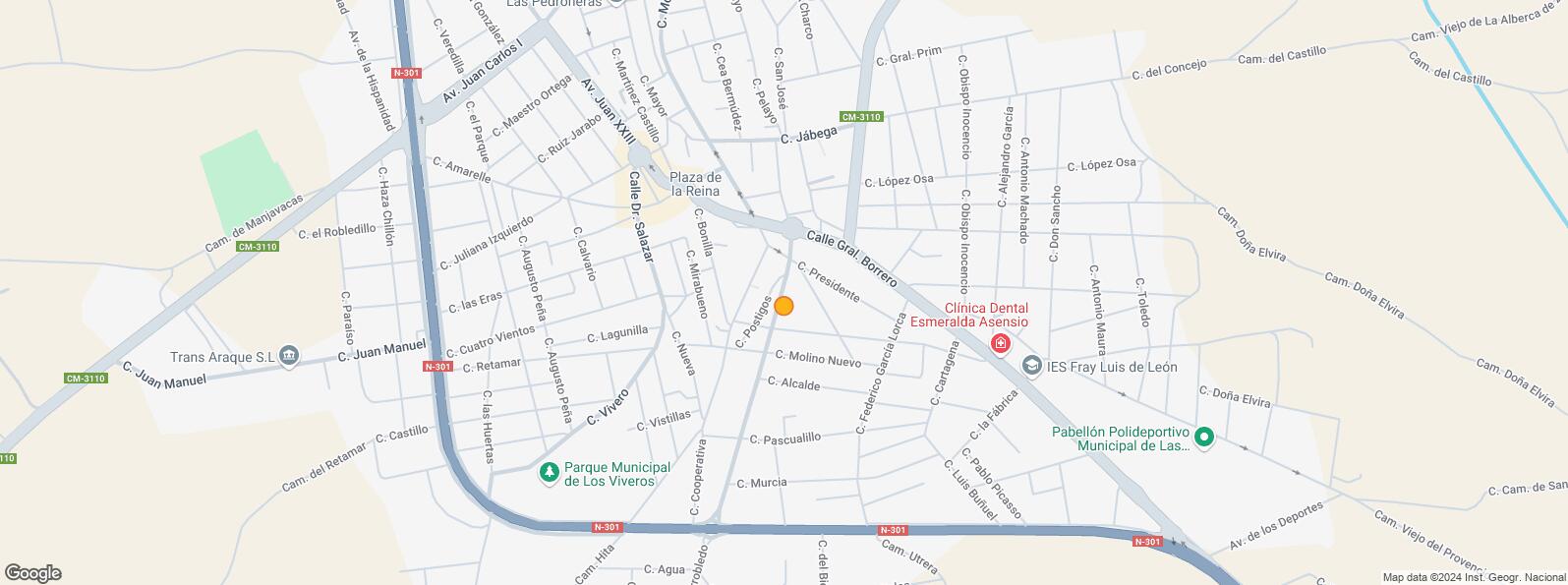 Location Map for Calle Nueva, Las Pedroñeras, Cuenca, 16660