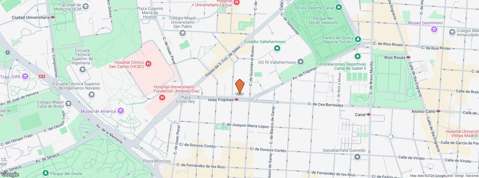 Mapa de Calle Cea Bermúdez, 54, Chamberí, Madrid, 28003