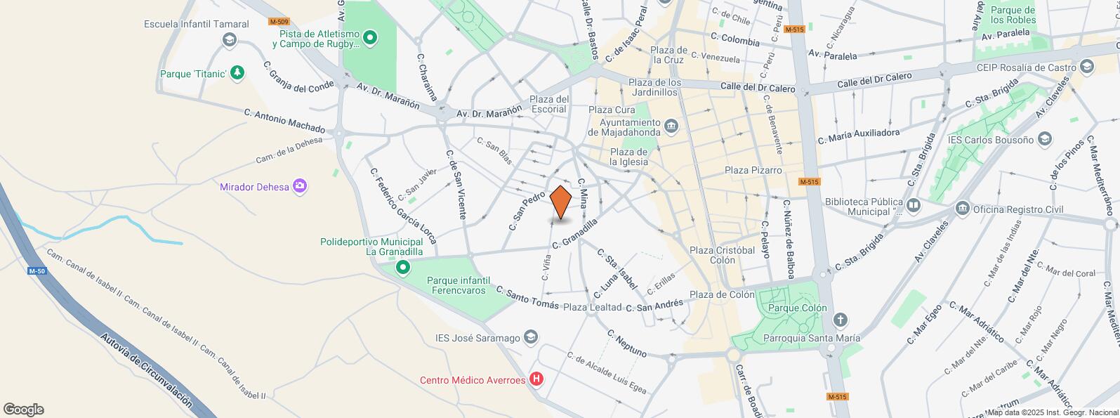 Location Map for Calle Granadilla, 22, Majadahonda, Madrid, 28220