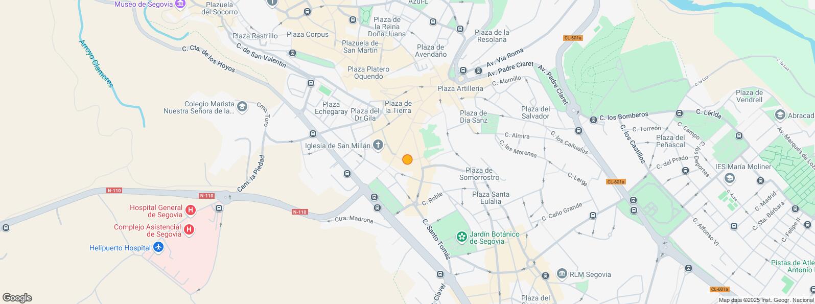 Location Map for Avenida Acueducto, Segovia, 40001