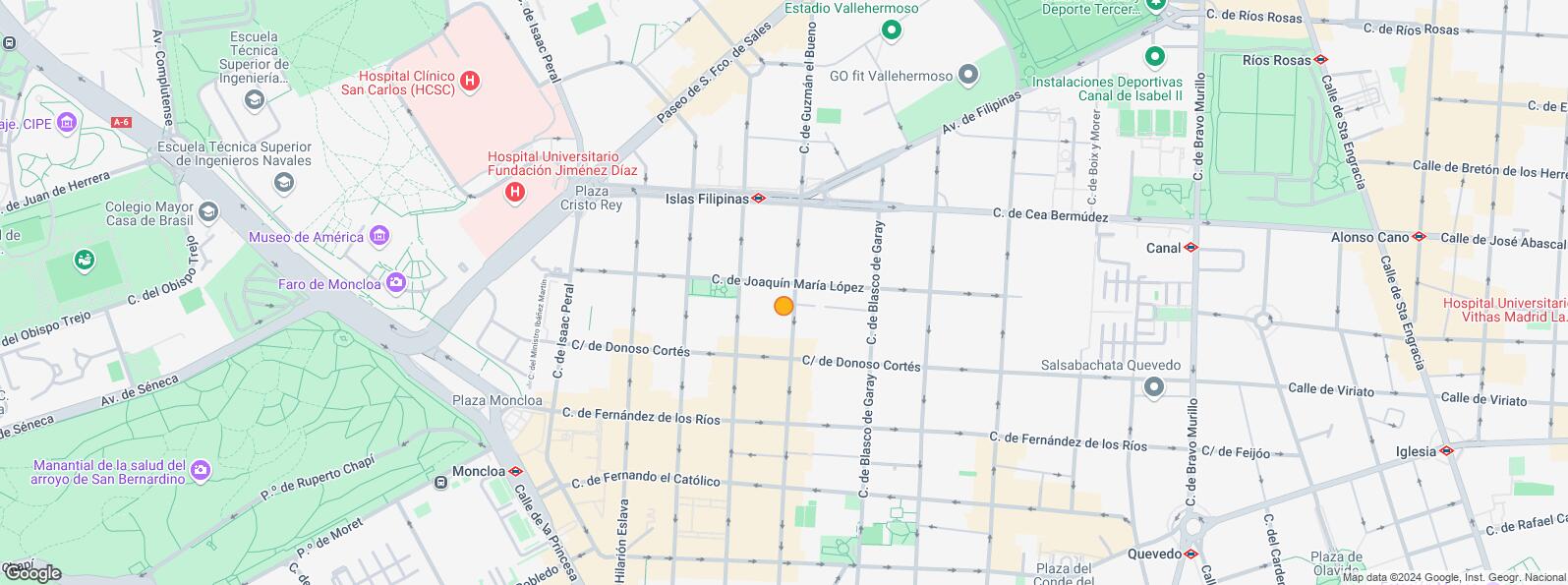 Mapa de Zona Argüelles, Chamberí, Madrid, 28015