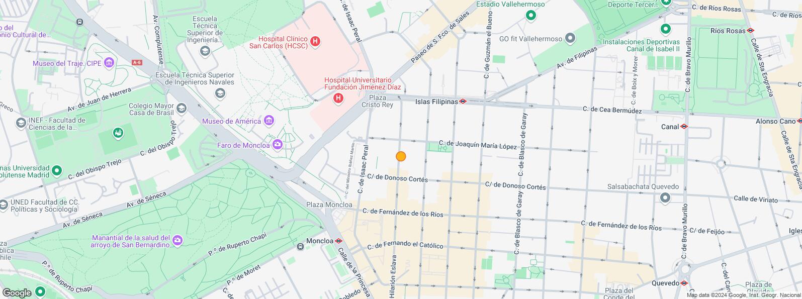 Mapa de Calle Donoso Cortés, Chamberí, Madrid, 28015