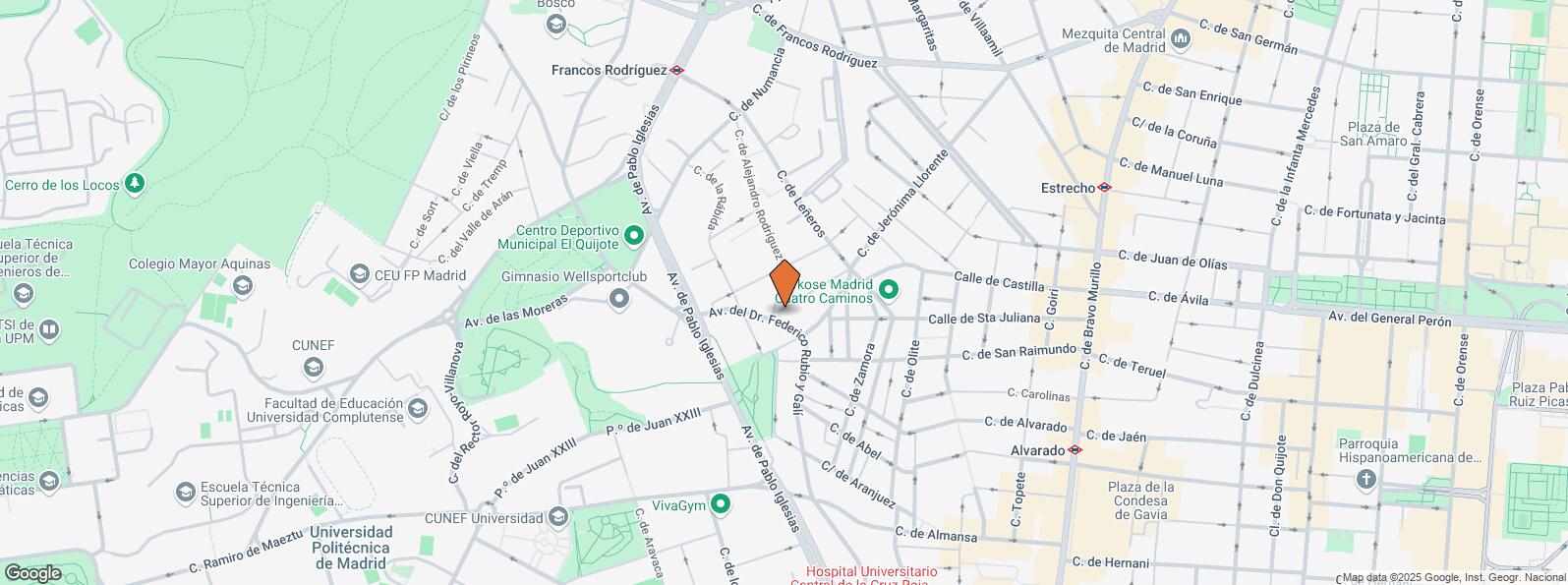 Location Map for Avenida Doctor Federico Rubio y Galí, 56, Tetuán, Madrid, 28039