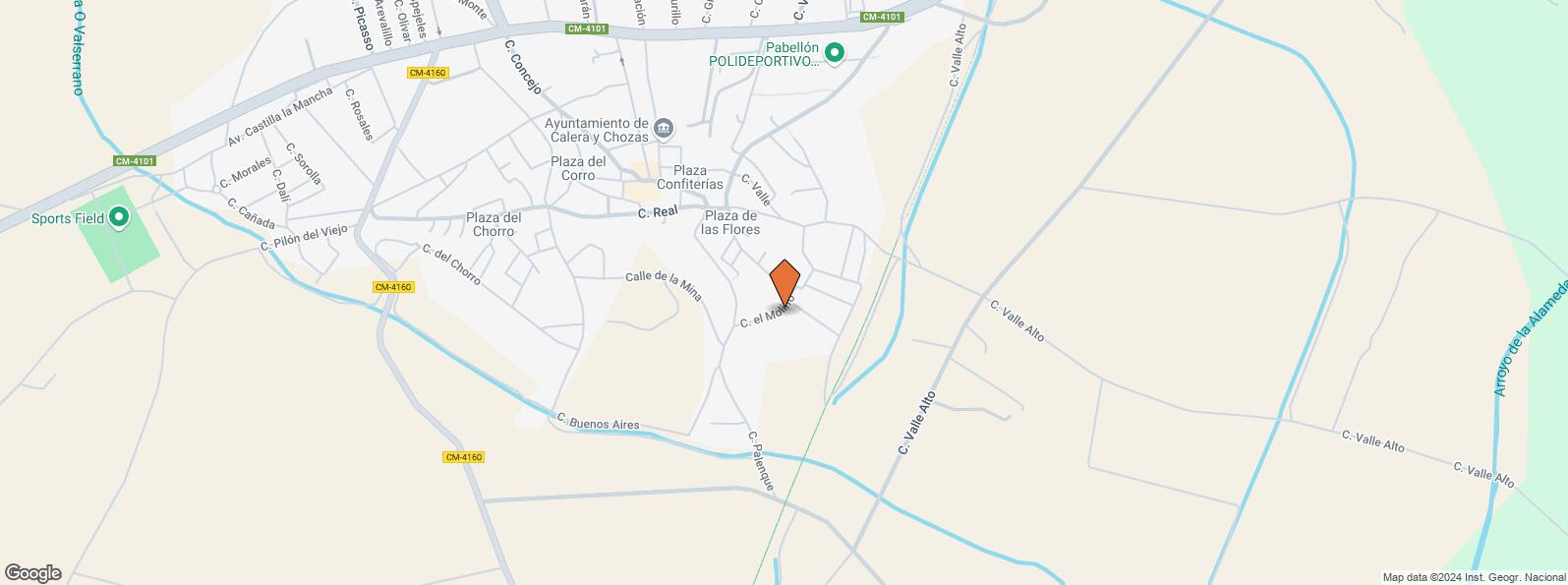 Location Map for Calle El Molino, Calera y Chozas, Toledo, 45686