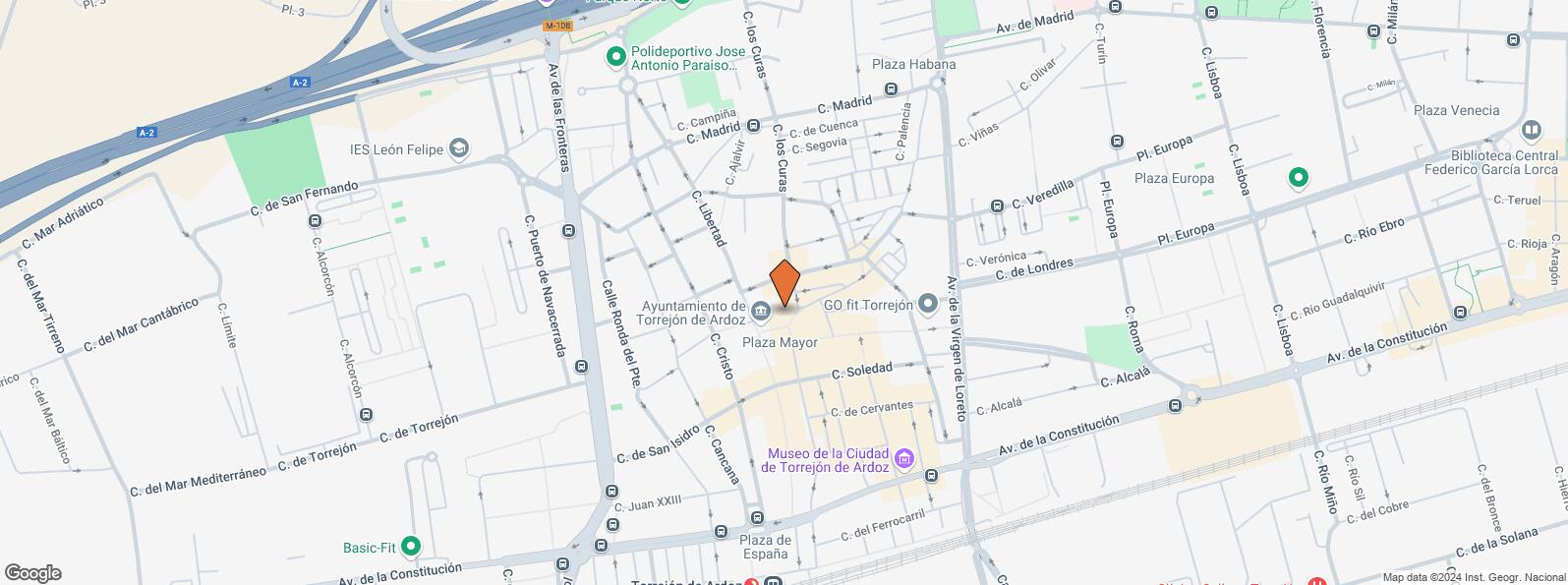 Location Map for Plaza Mayor, 3, Torrejón de Ardoz, Madrid, 28850