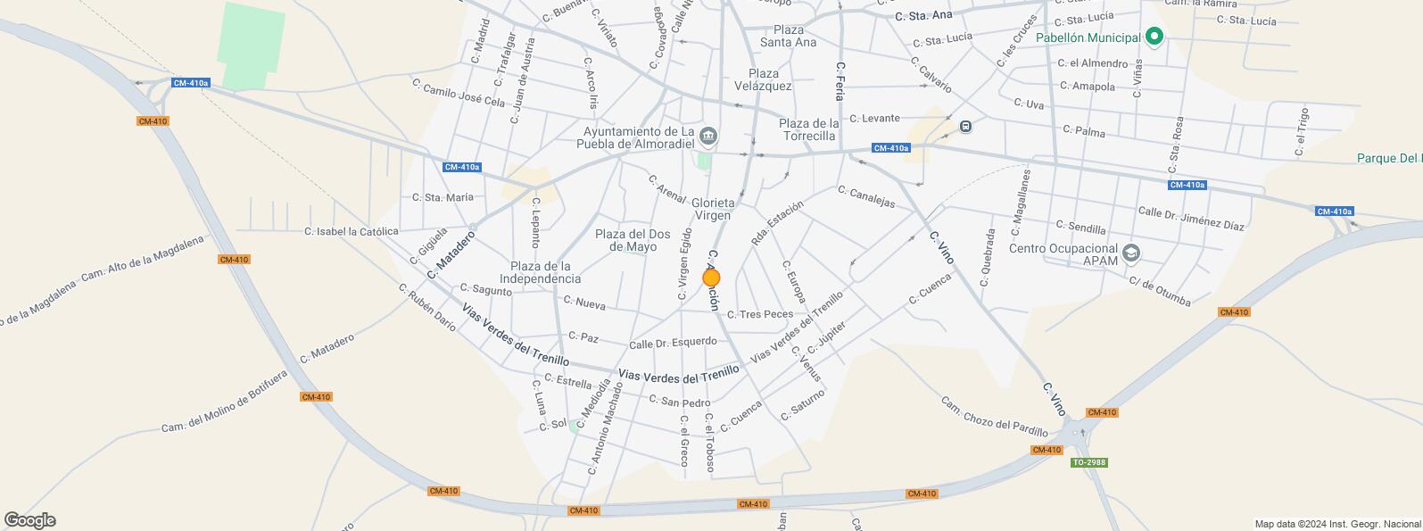 Location Map for Zona centro, La Puebla de Almoradiel, Toledo, 45840