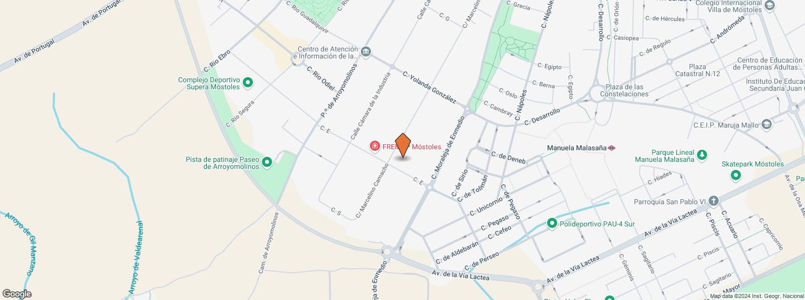 Mapa de Calle Marcelino Camacho, 25, Móstoles, Madrid, 28938