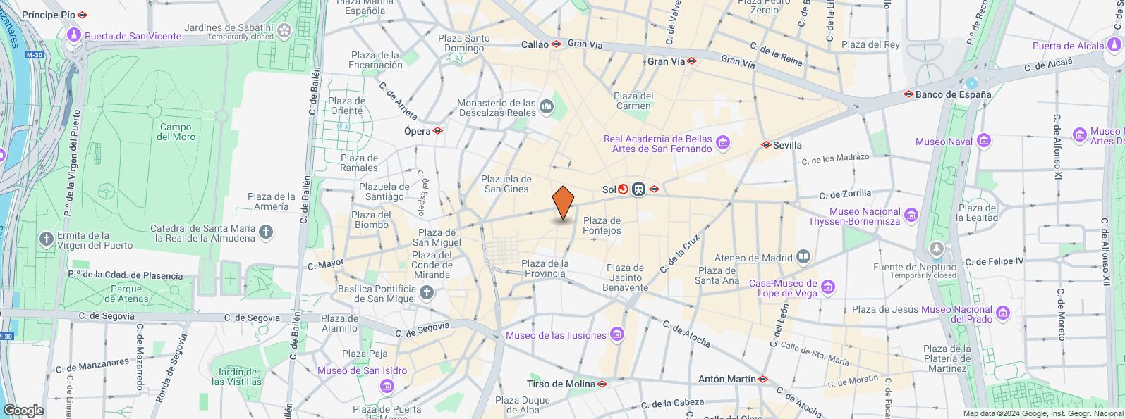 Location Map for Calle Postas, 7, Centro, Madrid, 28012