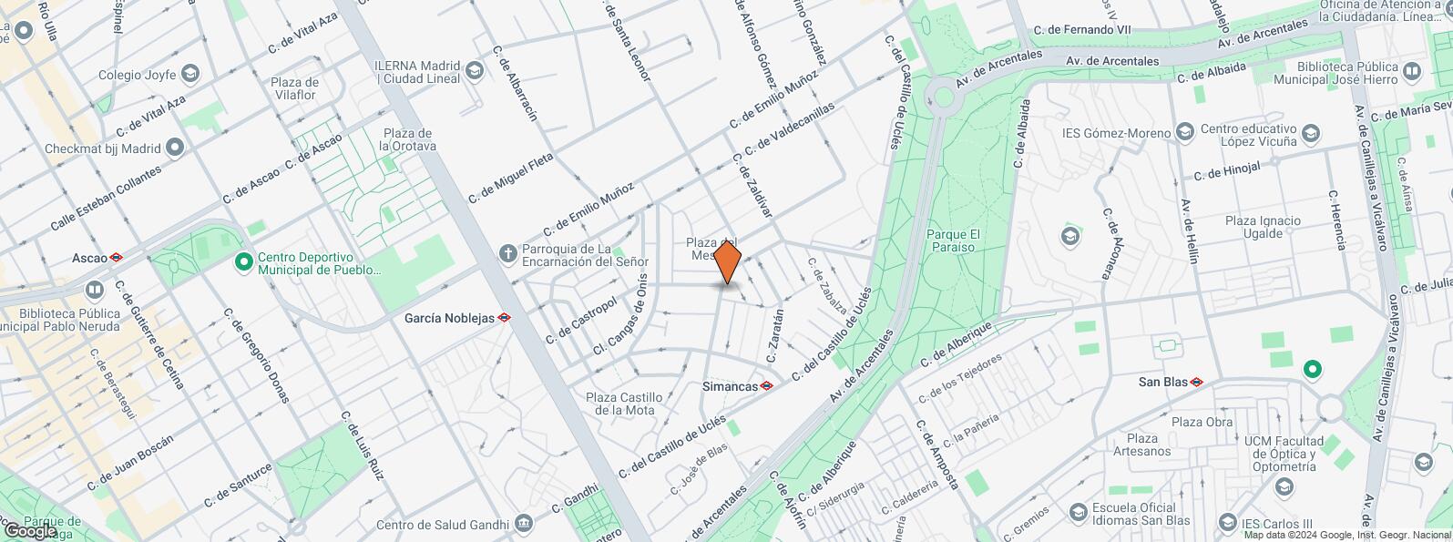 Mapa de Calle Castillo de Simancas, 22, San Blas - Canillejas, Madrid, 28037