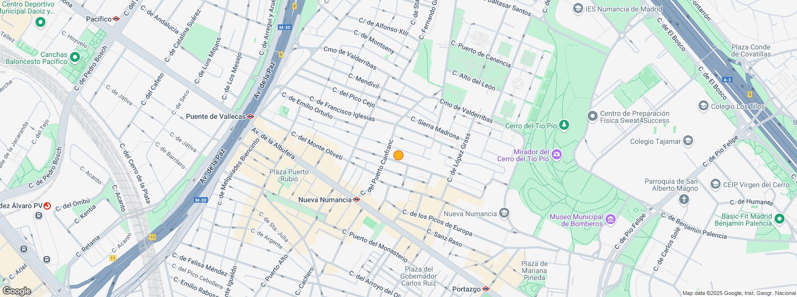 Location Map for Travesía Enrique Velasco, Puente de Vallecas, Madrid, 28038